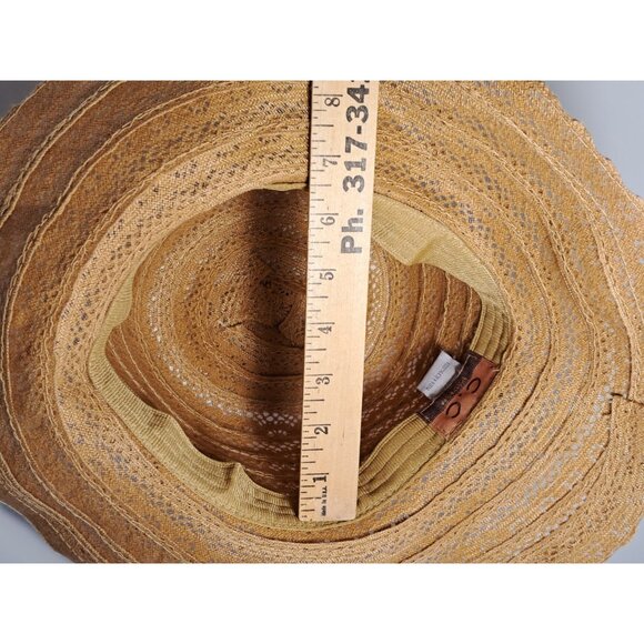 C.C. Exclusive Women's Crochet Hat Packable Tan Cotton One Size Summer Travel - Picture 7 of 8